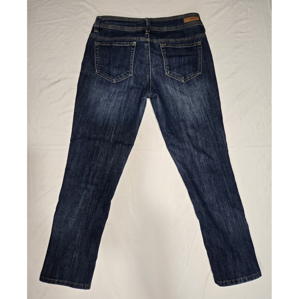 Bongo Jeans Sz 7 Womens Blue Vtg Straight Leg Low Rise Minimalist Plain Stretch - Picture 9 of 10